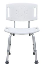 /></td>
</tr>
</tbody>
</table>
<p><strong></strong></p>
</p>
<p><span ><strong>About the product</strong></span></p>
<p>Shower Chair With Back, the frame has width/depth cross braces attached with aircraft-type rivets</p>
<p>Durable, blow-molded plastic bench with drainage holes to reduce slipping</p>
<p>Shower Chair With Back ,aluminum frame is lightweight, durable, and corrosion proof</p>
<p>Euro-style clip for leg height adjustment; adjusts in 1" increments</p>
<p>Shower Chair With BackOverall Dimensions: 20"(L) x 17.5"(W) x 30"(H); Seat Dimensions: 12"(D) x 20"(W) x 14"-19"(H); Outside Legs: 17.25"(D) x 17.5"(W); Weight Capacity: 500 lbs</p>
</p>
<p>Ifyou are always worried about the elderly slipping when they are taking a shower, this Mefeir Heavy-duty Aluminum Alloy Bath Chair with Backrest is a good choice for you. Shower Chair With Back adopt high quality plastic and aluminum alloy, it features sturdy, durable and safe. It can be used for a long time. And Shower Chair With Back anti-skidding and adjustable can guarantee the safety of the elderly. Moreover, with design of backrest, the elderly can enjoy an ease shower. So what are you waiting for? Don't hesitate, just buy it(Shower Chair With Back) for your family!<span ><strong>Features:</strong></span>1. Made of high quality plastic and aluminum alloy material, study, durable and safe2. It has a long service life3. Anti-skidding and adjustable, safe and convenient for use4. Heavy-duty design, more stable5. Suitable for the elderly, pregnant woman, etc6. Easy to install and use7. Brand new and high quality<span ><strong>Specifications:</strong></span>1. Brand: Mefeir2. Material: Plastic & Aluminum Alloy3. Color: White4. Dimensions: (20.07 x 19.09 x 33.07)" / (51 x 48.5 x 84)cm (L x W x H)5. Adjustable Height: (28.15~33.07)" / (71.5~84)cm6. Weight: 6.9 lbs / 3.13 kg7. Weight Capacity: 450 lbs<span ><strong>Package Includes:</strong></span>2x Bath Chair</p>
</p>
</div>
<!--<div id=